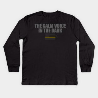 The Calm Voice In The Dark Thin Gold Line Flag Kids Long Sleeve T-Shirt